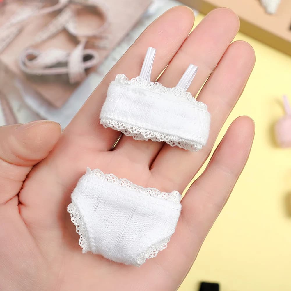Ensemble de sous-vêtements en dentelle douce pour poupées Blythe 1/6 BJD, culotte de soutien-gorge e