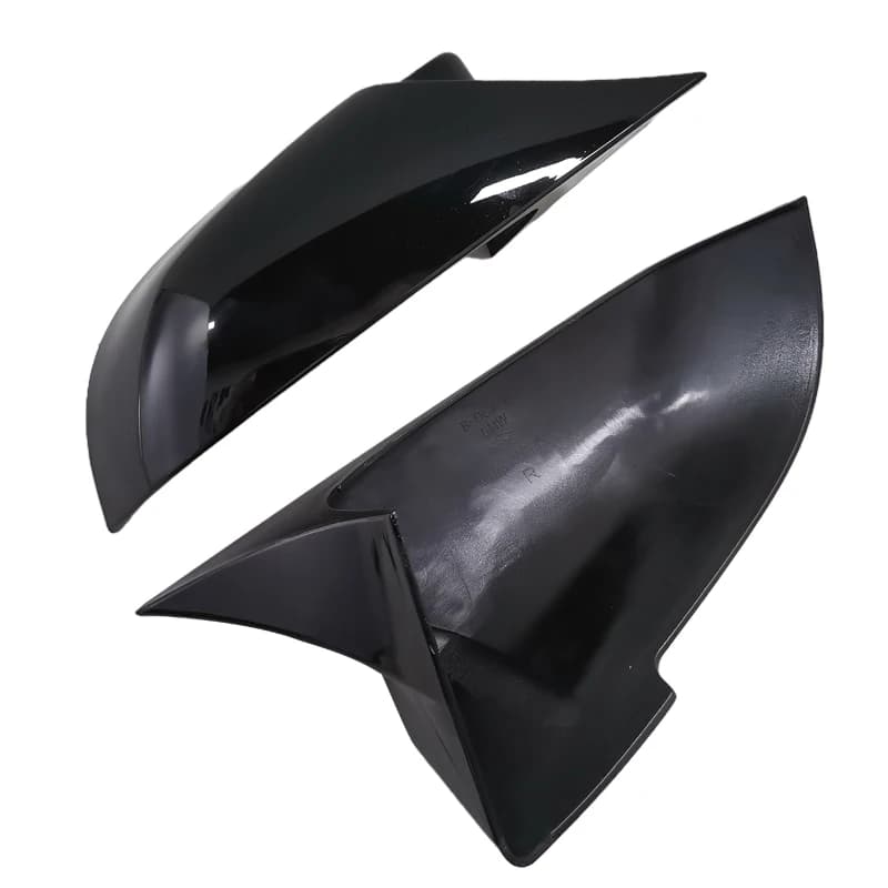 Capuchons de rétroviseur latéral de voiture en fibre de carbone, aspect noir, BMW Série 5, 6, 7, F10
