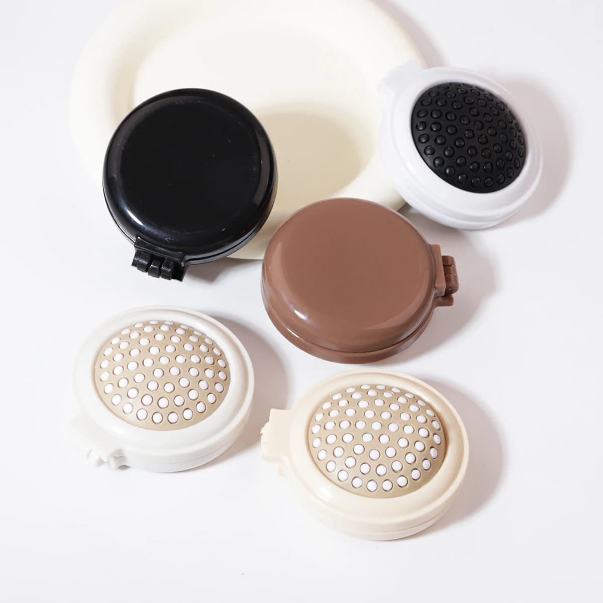 Mini miroir de massage à tête pliante, accessoires de coiffure antistatiques, brosse à cheveux porta