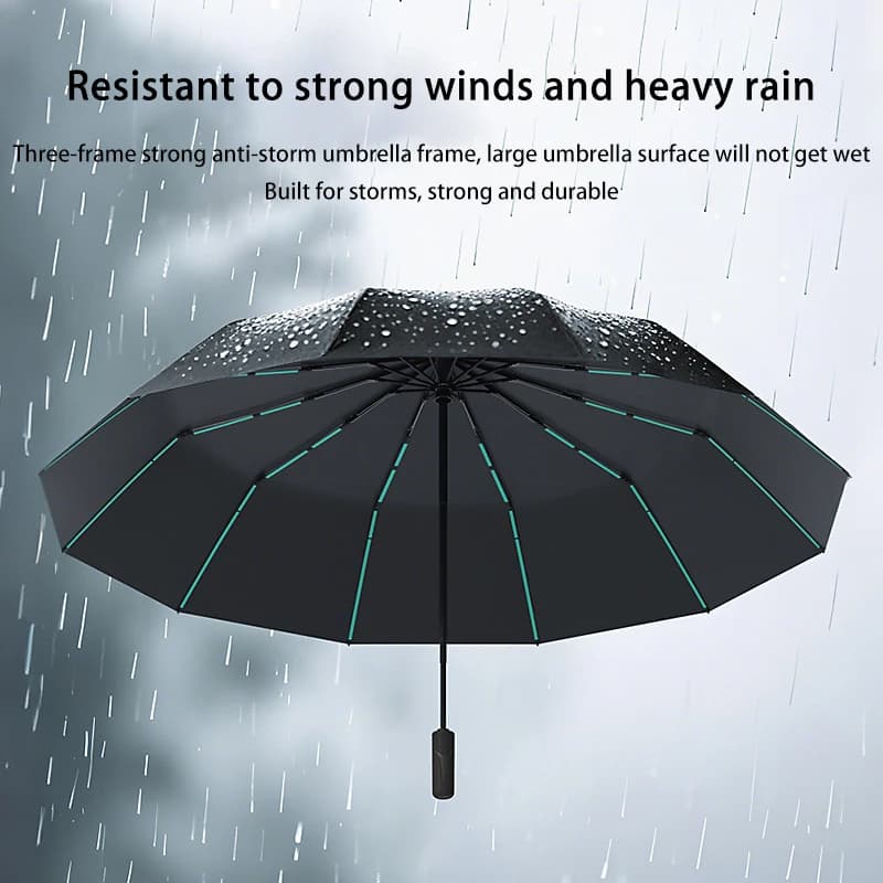 Nouveau Parapluie pliant 144 os entièrement automatique Double os SPF 50 Protection UV résistance à 
