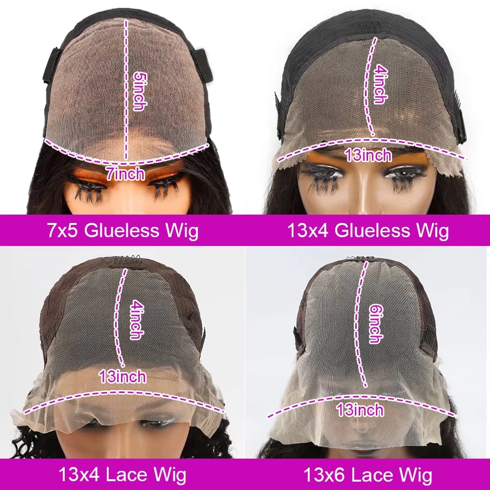 Pas de colle brésilienne HD Transparent 13x4 os droit court Bob sans colle perruques de cheveux huma