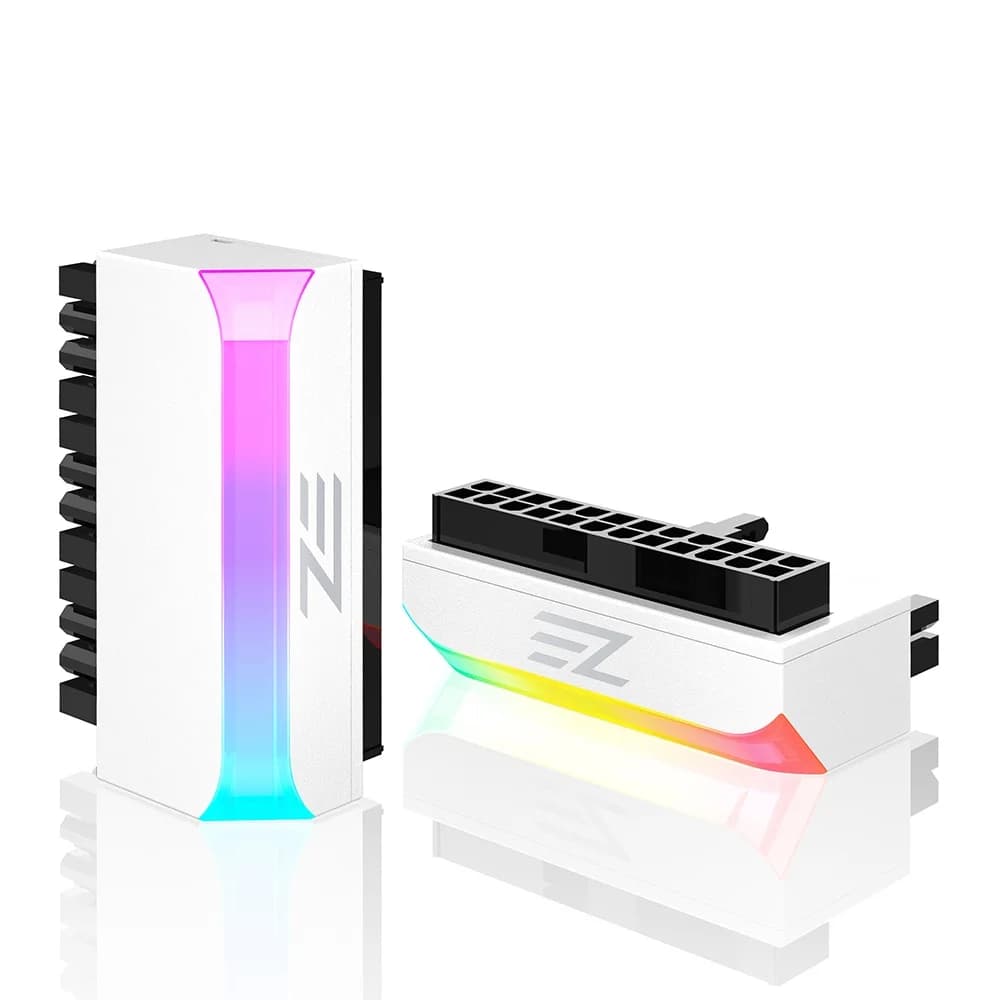 Carte mère ATX 24 broches à 90 degrés ARGB modulaire carte mère adaptateur de prise d'alimentation a