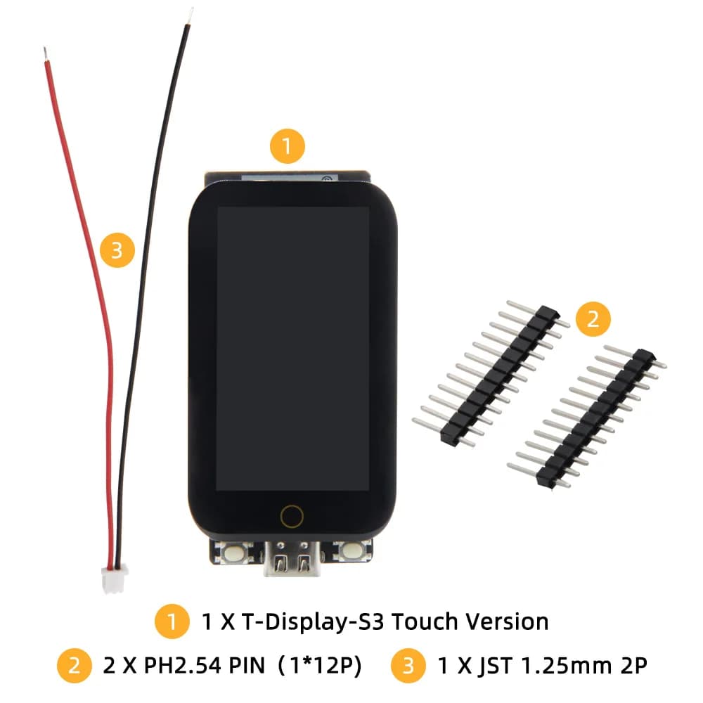 LILYGO® T-Display-S3 Touch Edition Panneau de développement tactile T-Display-S3 pouces, écran LCD S