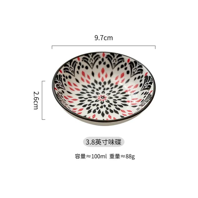 Assiettes à vinaigre en céramique bohème, plat d'assaisonnement pour Barbecue, Sashimi trempé, Sushi