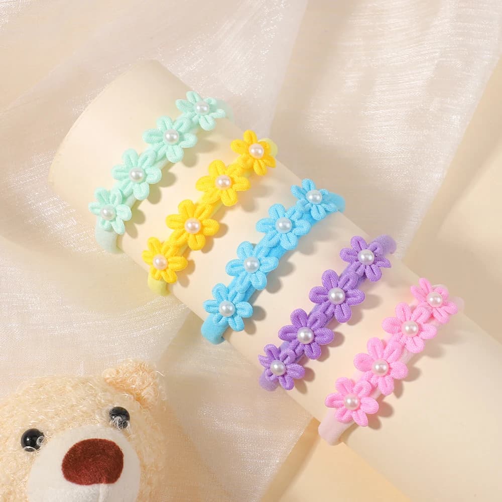 15 pièces/ensemble mignon doux nœud papillon bandeau pour bébé filles élastique fleur arcs bandeau i