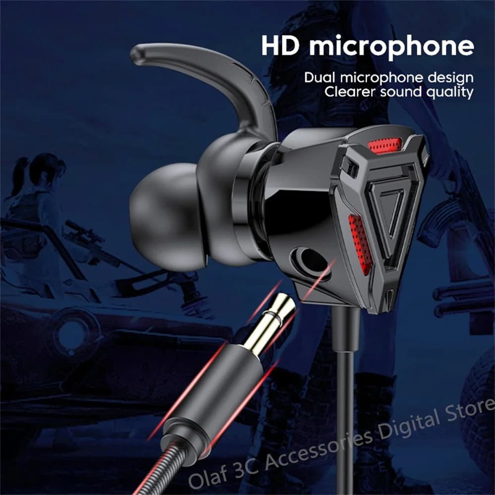 OLAF 3.5mm casque filaire casque de jeu basse stéréo Gamer écouteurs antibruit écouteurs avec double