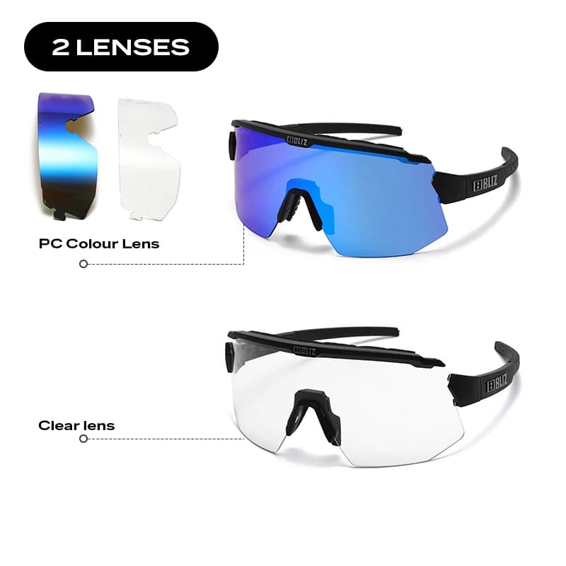 B BLIZ Breeze Premium lunettes de cyclisme UV400-2 HD lentille unisexe lunettes de soleil de sport p