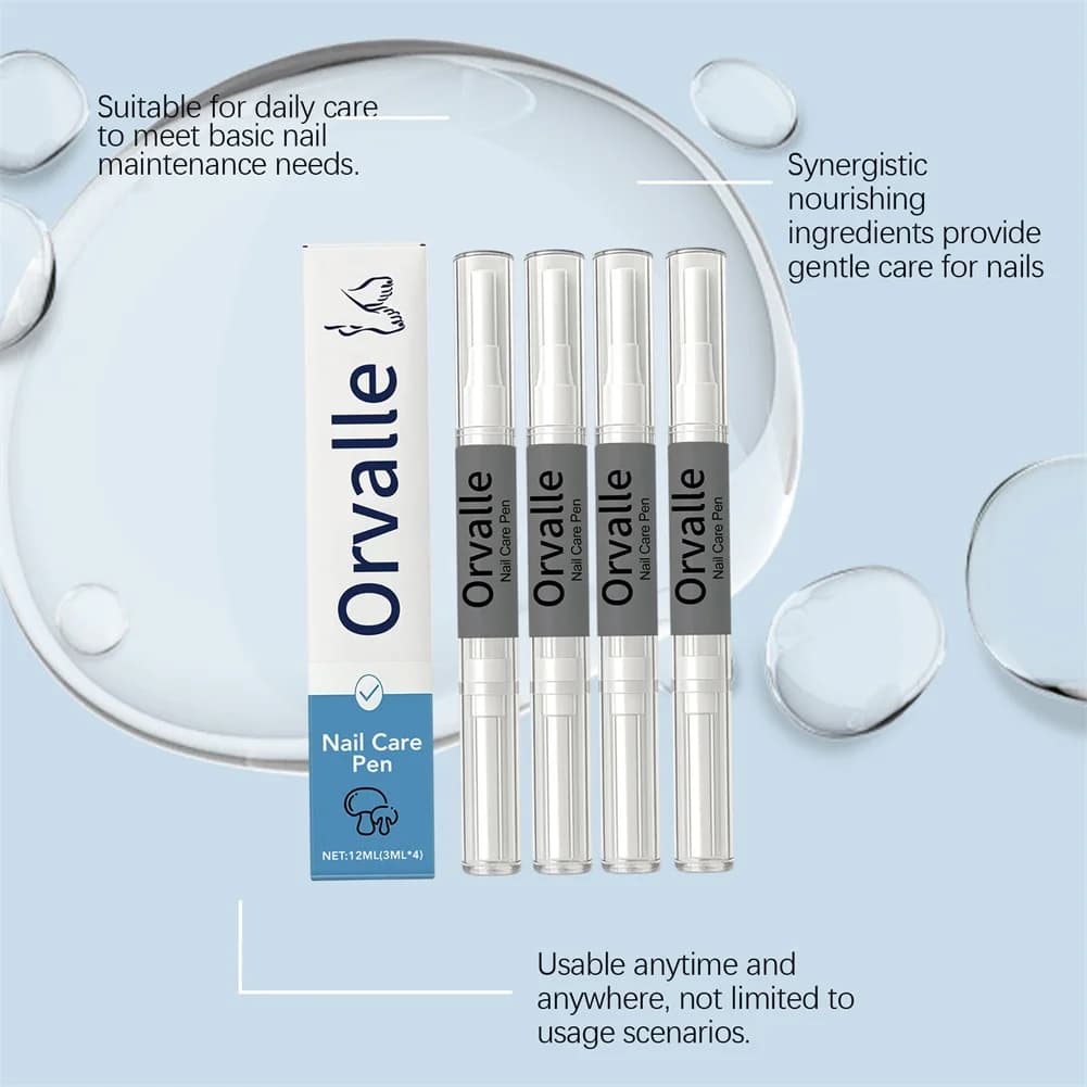 Stylo anti-champignons des ongles, 4 pièces, traitements de croissance des ongles, sérum de réparati