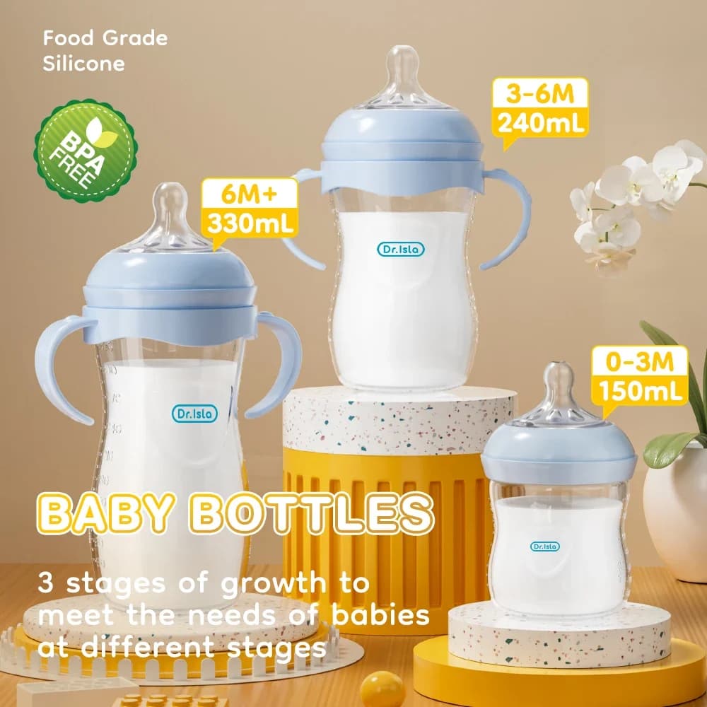 Biberon pour nouveau-né 150/240/330ML, biberon en PP avec poignée, biberon pour lait, biberons pour 