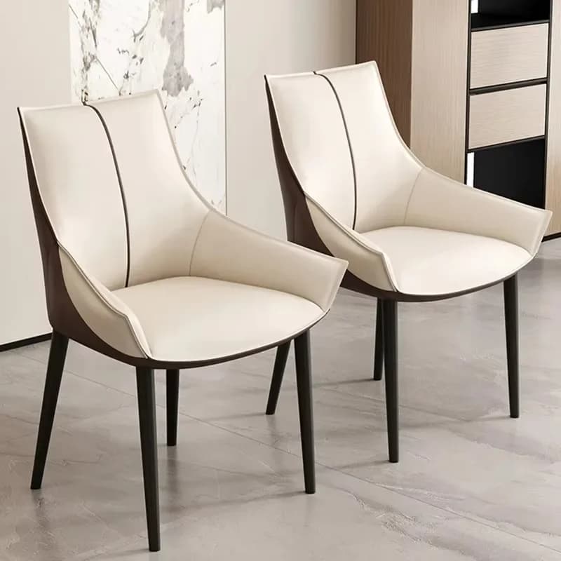 Chaises de salle à manger rembourrées à la mode, modernes avec accoudoir, chaises de salle à manger 