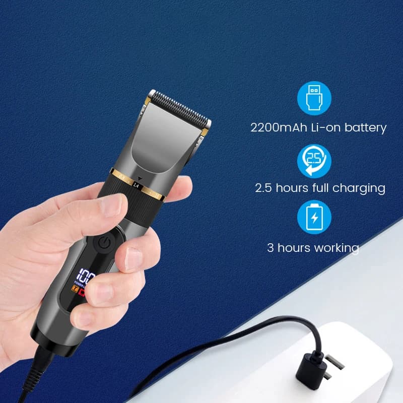 Tondeuse à cheveux professionnelle tondeuse électrique Rechargeable pour hommes barbe enfants barbie