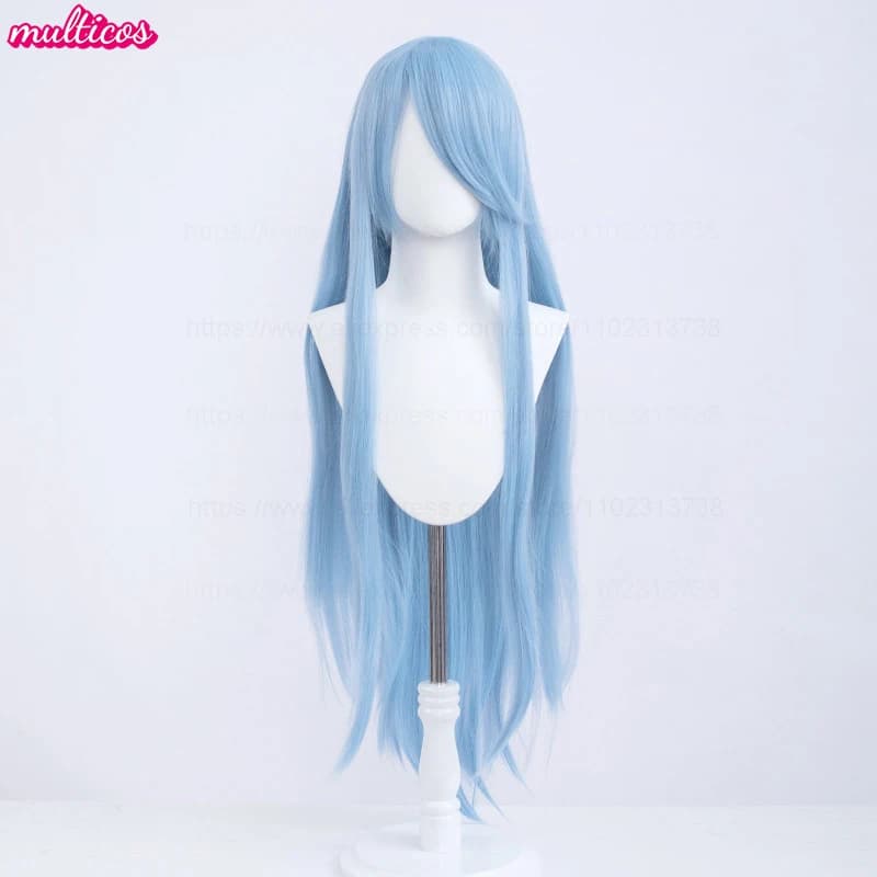 Perruque de Cosplay longue de 100Cm, perruque de haute qualité, noire, blanche, rouge, rose, marron,