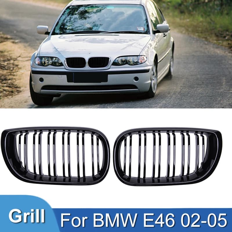 Pulleco-Grilles de pare-chocs avant de voiture pour BMW Série 3 E46, Grille de course, Touristes rén