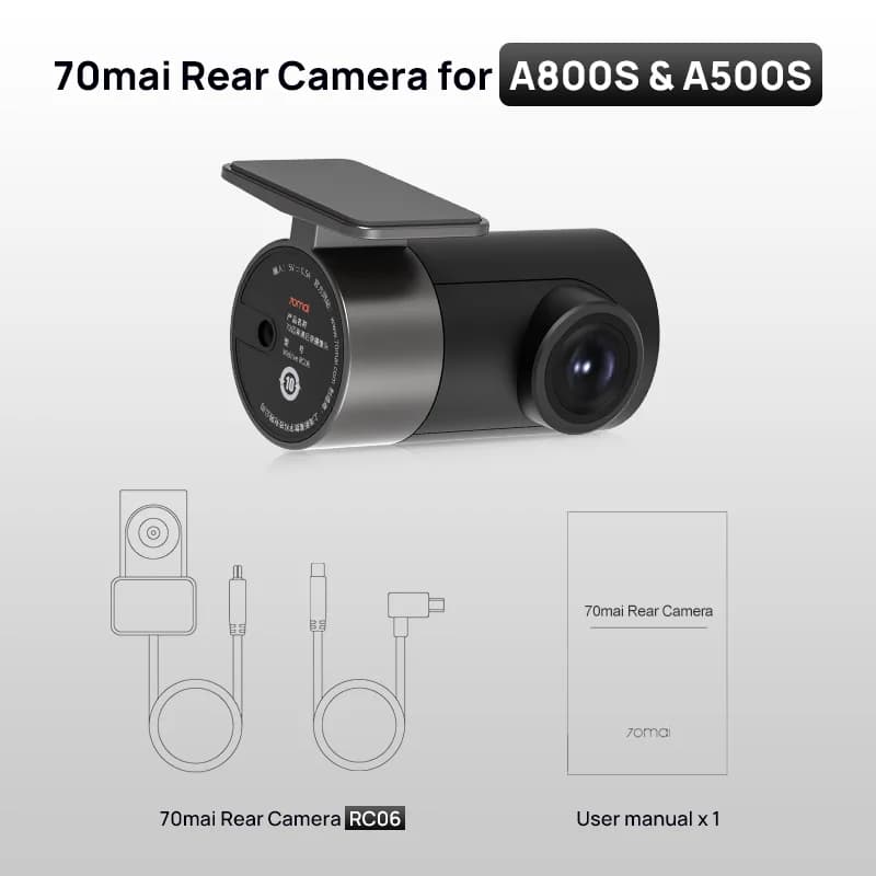 Caméras arrière 70mai pour différents modèles de 70mai Dash Cam