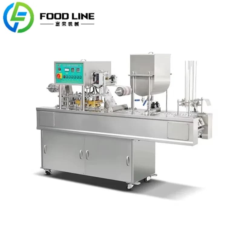 Machine automatique de remplissage et de scellage de gobelets de ketchup de sauce mayonnaise en plas