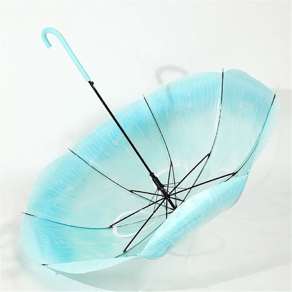 Parapluie méduse à long manche, automatique, transparent, nickel é, unique, parasol de plage, plasti