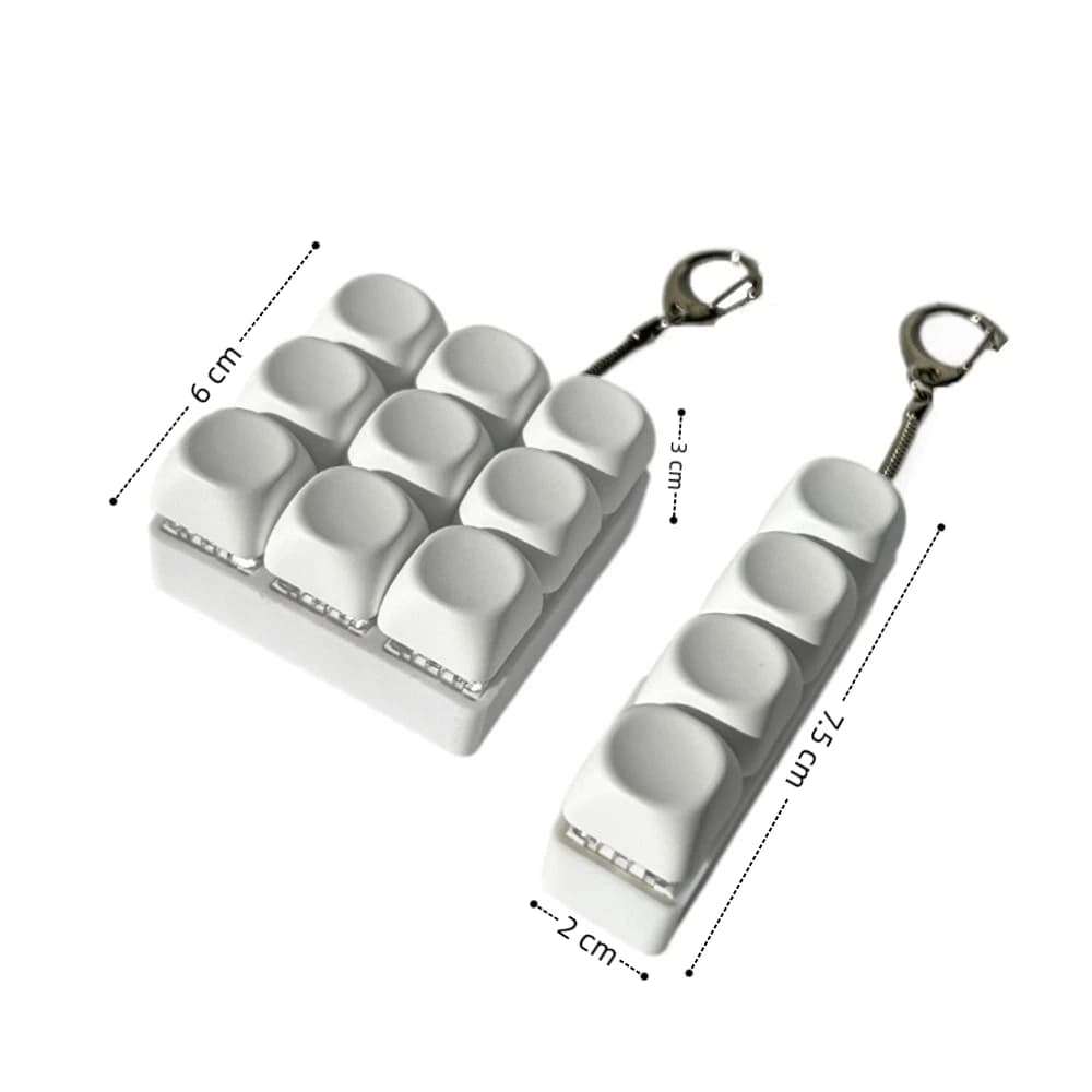Relaxant bricolage clavier Fidget porte-clés touches bouton doigt clavier capuchon 4/9 touches soula