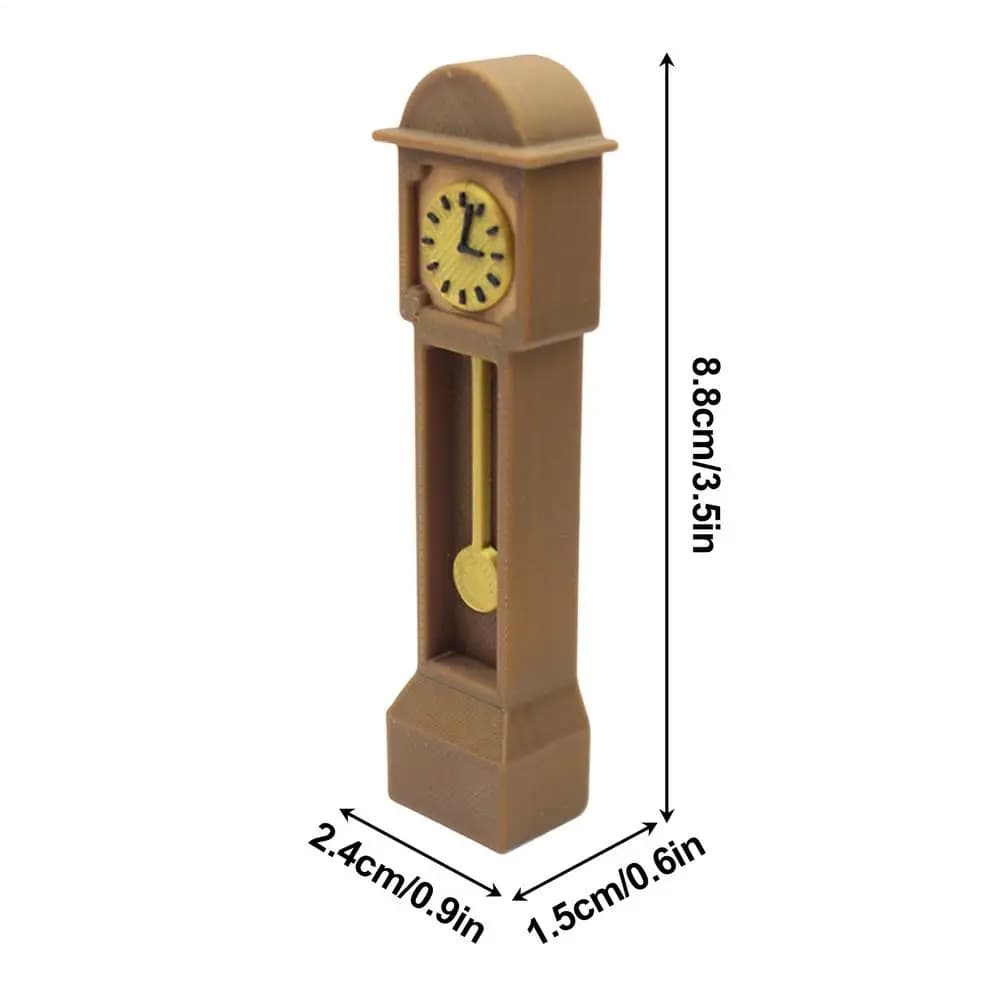 Horloge miniature victorienne pour maison de poupée, échelle 1:12, petite horloge sur pied pour la d