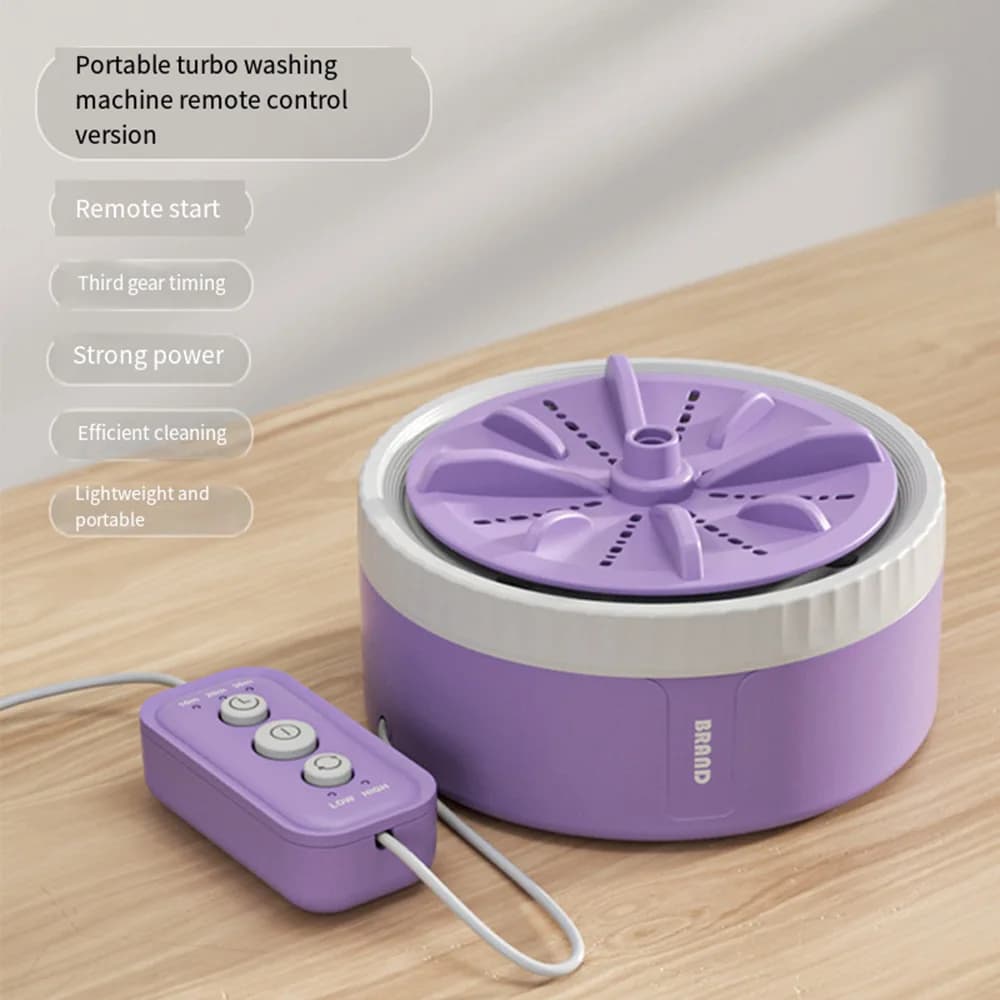 Mini Machine à Laver Portable USB, Rotatif Turbo Fruit, Lave-Vaisselle Ultrasonique pour Vêtements, 