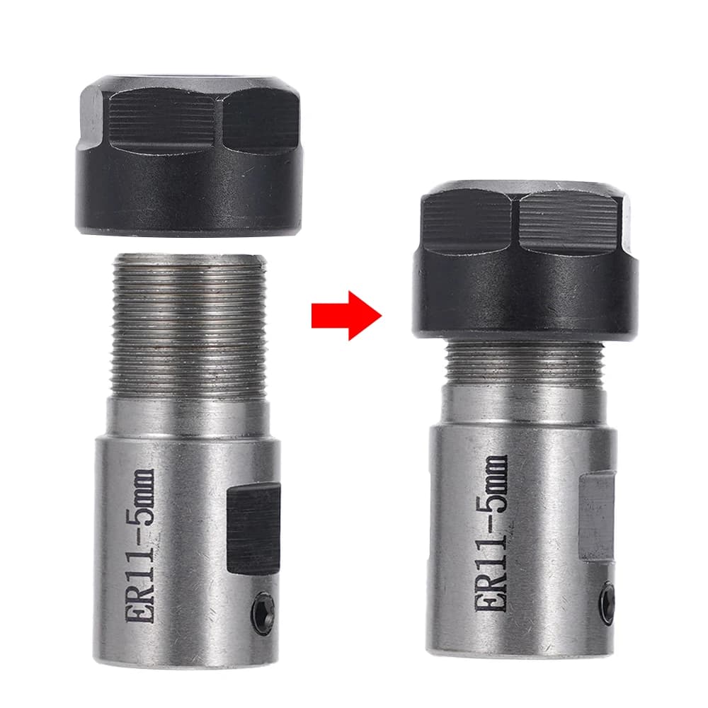 Tige d'extension de diamètre intérieur de moteur 8 pièces/ensemble ER11A 5mm + 7x1mm-7mm ER11, suppo
