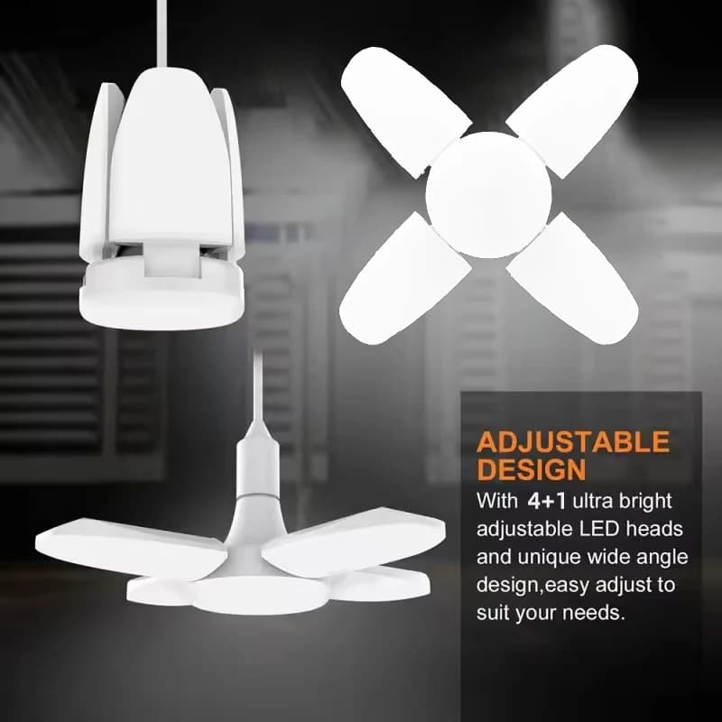 Ampoule LED pliable en forme d'éventail E27, AC 85-265V/220V, pour maison, salon, entrepôt, Garage, 