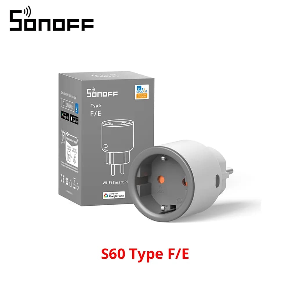 SONOFF S60 EU SONOFF Wifi prise Wifi prise intelligente Protection contre les surcharges minuterie s