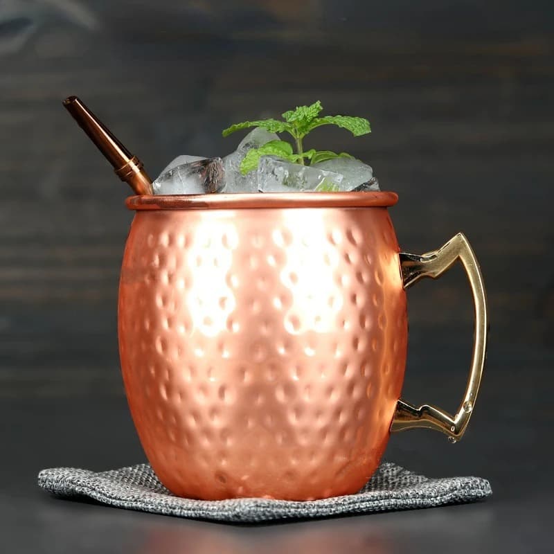 Tasse mule de moscou en acier inoxydable de 530ml, 1 pièce, tasse de bière pour Bar de cuisine, tass