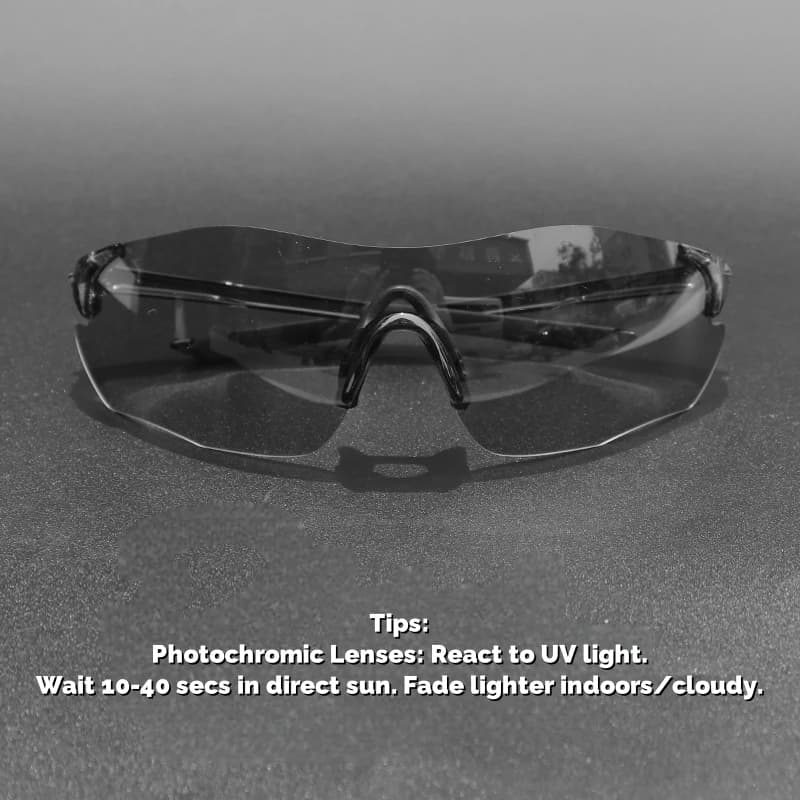 Lunettes de soleil de sport photochromiques ultralégères sans cadre 23g confort pour le cyclisme voy