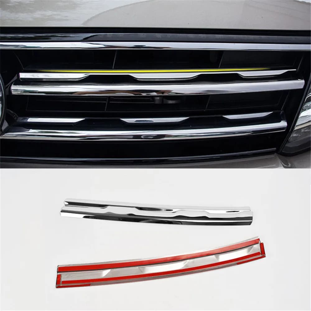 Couverture de pare-choc en maille chromée, garniture de calandre, pour Volkswagen VW Tiguan MK2 2016
