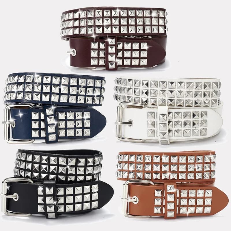 Ceinture cloutée punk pour hommes et femmes, ceinture décorative spéciale tendance et polyvalente in