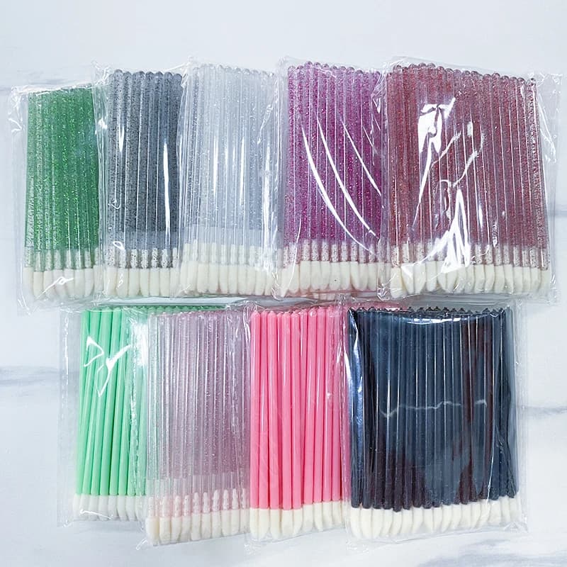 wholesale 50/100 pièces brosse à cils jetable applicateur de Mascara baguette yeux lèvres cosmétique