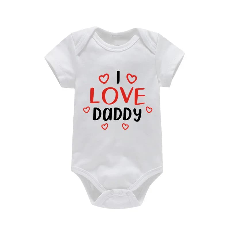 Barboteuse à manches courtes pour bébés garçons et filles, 100% coton, imprimé de lettres drôles, I 