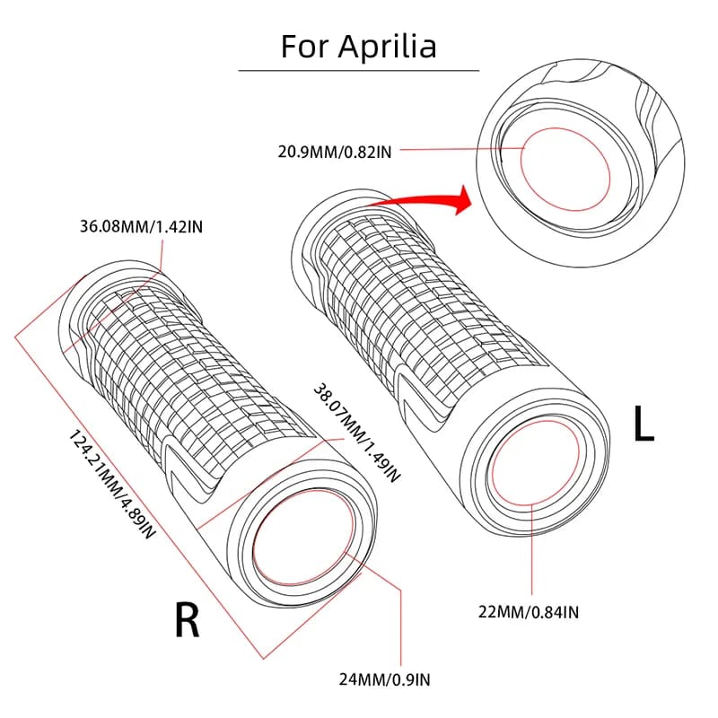 Pour Aprilia RSV4 RS660 RS4 RS125 Tuono V4 APR GPR150 GPR125 GPR250 CNC moto 22mm poignées poignées 