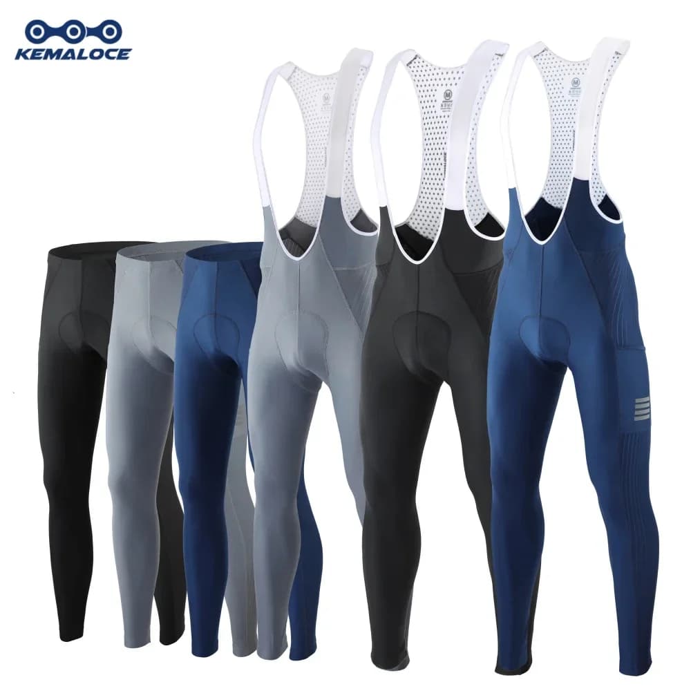 KEMALOCE hommes pantalons de cyclisme été et automne séchage rapide bleu/noir/gris Gel Pad vtt vélo 