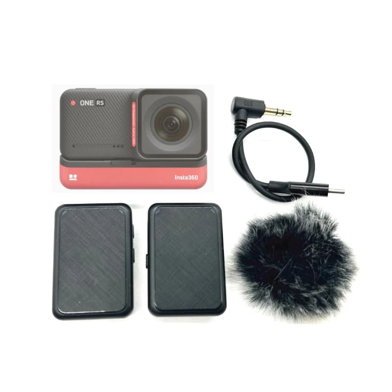 NUNAVO Microphone sans fil pour Insta360 One R, pour Insta360 one rs Microphone sans fil audio, pas 