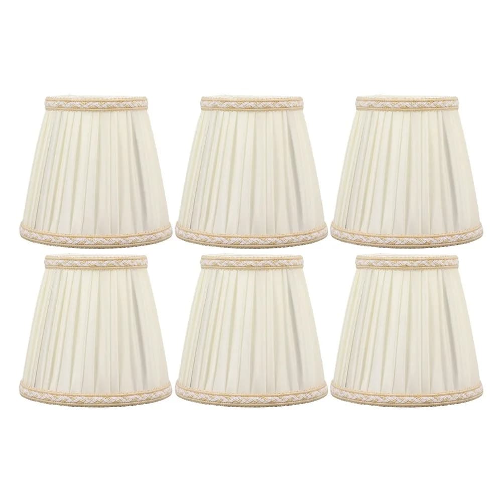 Abat-jour en tissu moderne à clipser, 6 pièces, hauteur de 5.1 pouces, couvercle de lampe, abat-jour