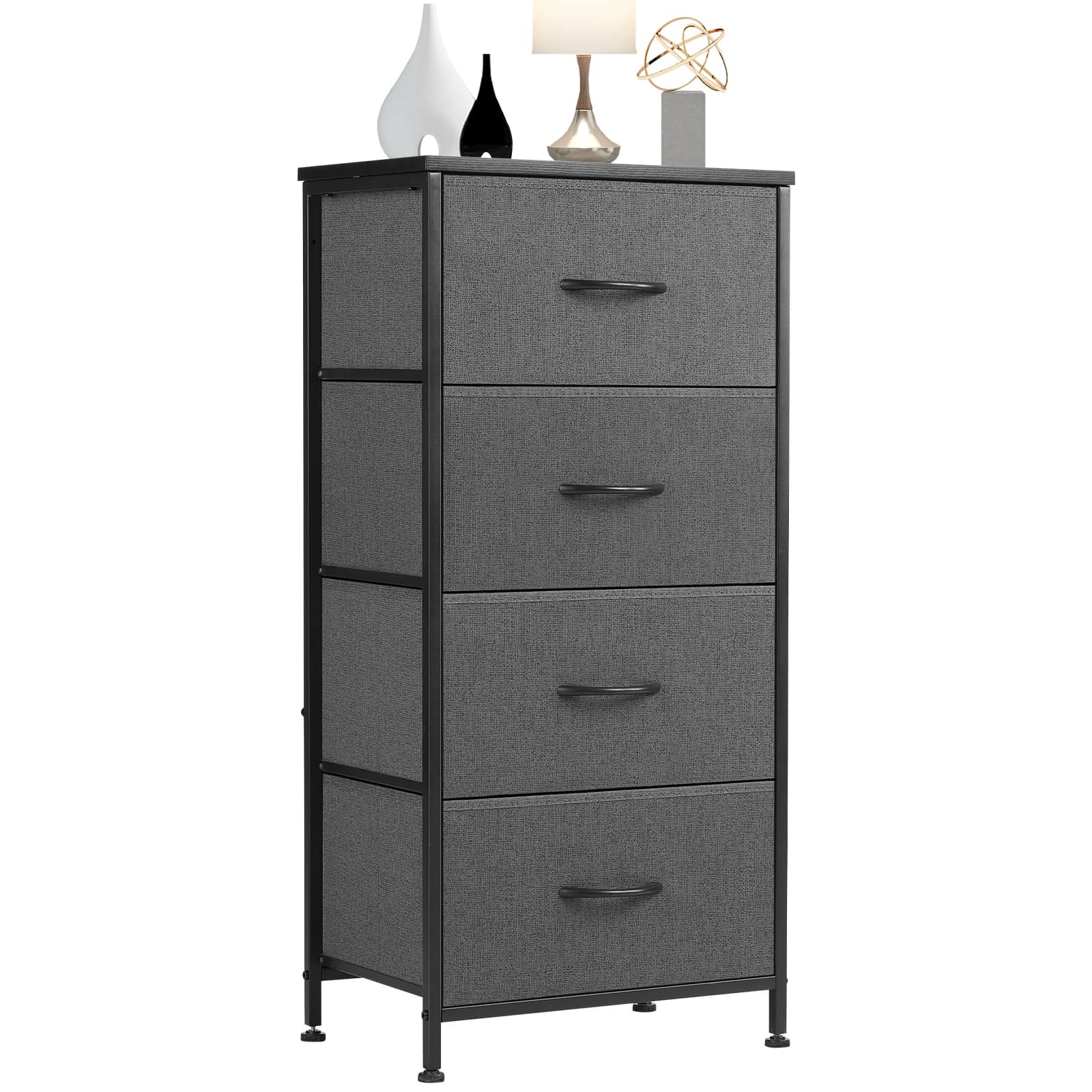 JIAN-Armoire de Rangement pour Vêtements, Commode pour Chambre à Coucher, 4 Tiroirs de Proximité en 