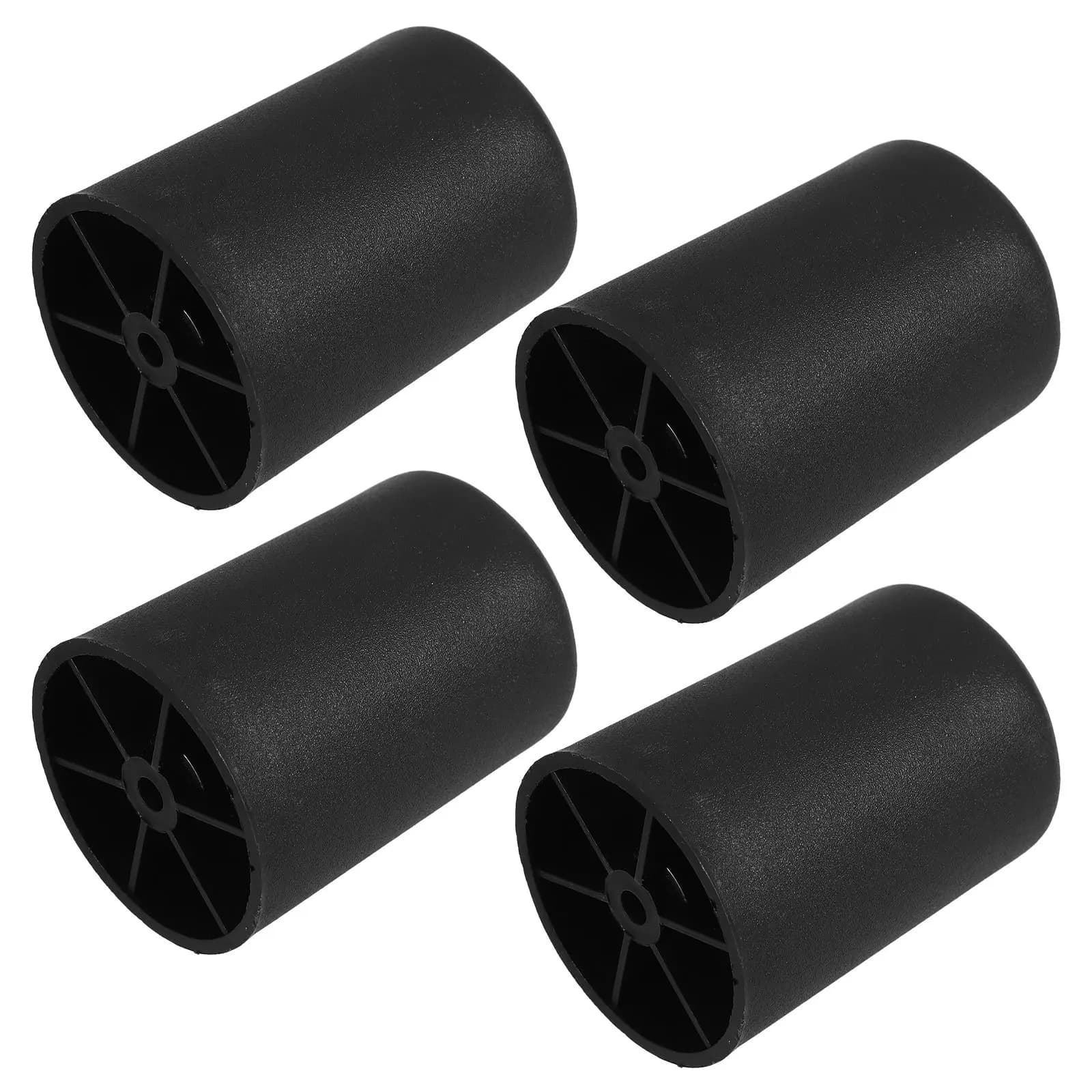 4 pièces 8cm pieds de meubles en plastique noir remplacement canapé Table armoire pieds Stable facil