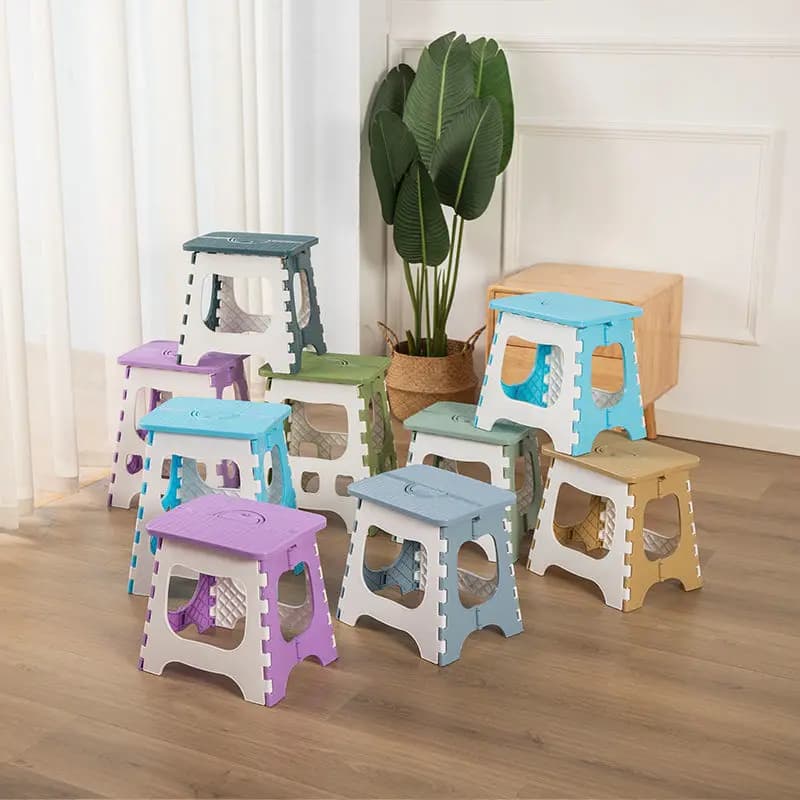 Tabouret de pêche en plastique épais et pliant, Mini chaise d'extérieur Portable pour adultes et enf