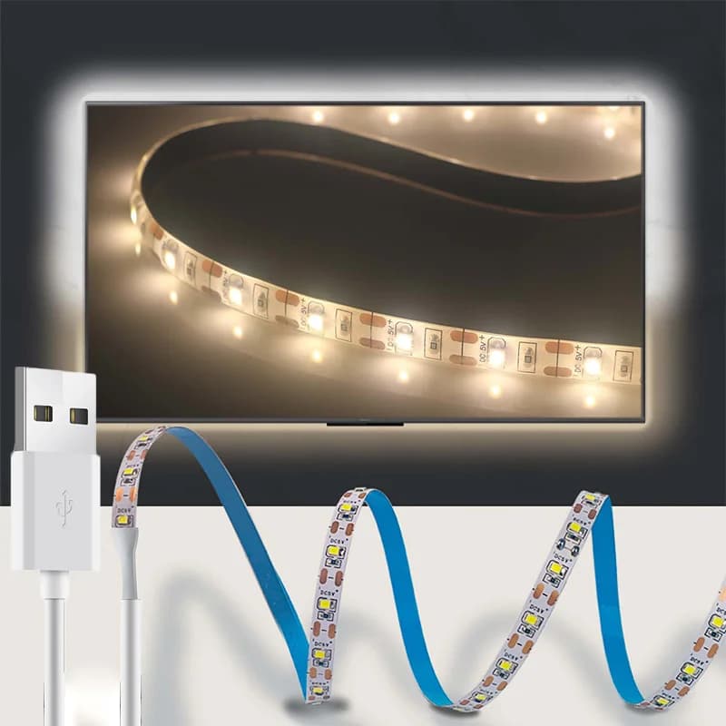 Kit de bande lumineuse LED pour Machine à coudre, SMD2835, blanc chaud, alimenté par USB 5V, avec in