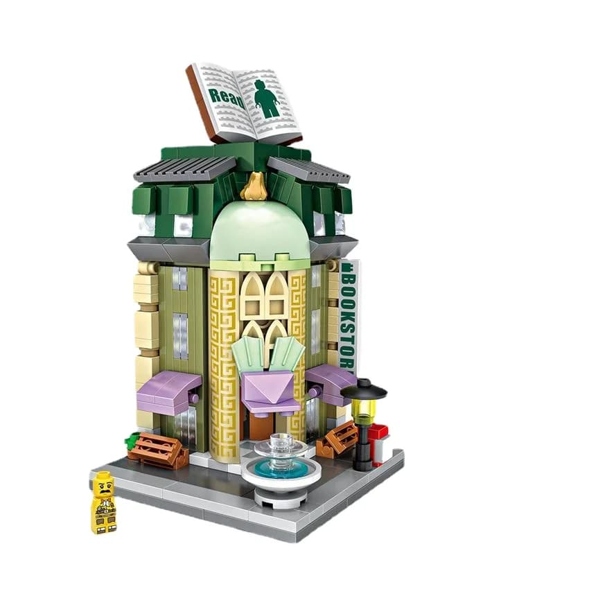LOZ blocs mignon Mini magasin de rue enfants jouets éducatifs petite boutique Brinquedos modèle briq