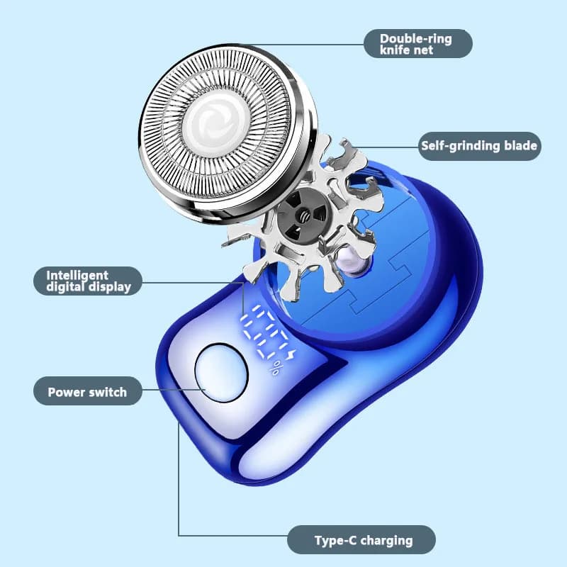 Mini rasoir électrique pour hommes, couteau à barbe Portable, charge TYPE-C, rasoir pour le visage e