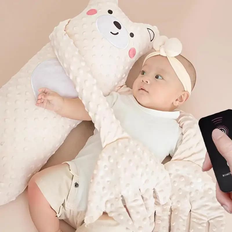 Jouet électrique de sommeil pour bébé, télécommande, poupées apaisantes en peluche en forme d'ours d