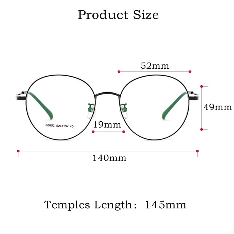 YIMARUILI – lunettes de vue ultralégères en alliage de titane de haute qualité, monture ronde rétro 