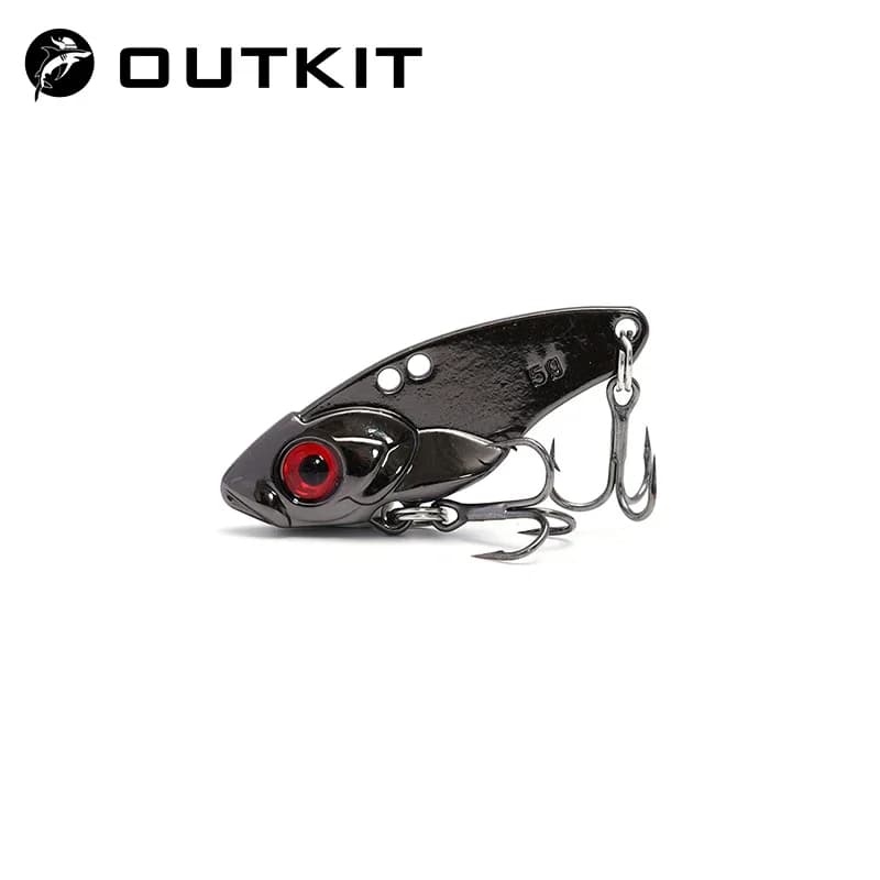 OUTKIT VIB cuillère leurre de pêche 3.5-7g métal Spinner appât de pêche manivelle basse appâts durs 