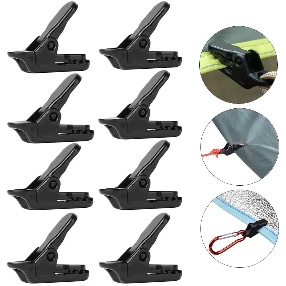 10/15/20 pièces auvent pince bâche Clips Snap cintres tente Camping survie serrer outil pour Camp en