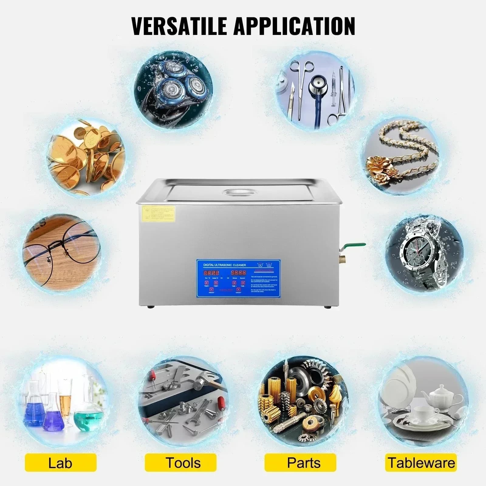 Nettoyeur ultrasonique 1,3 l 2L 3L 6L 10L 15L 22L 30L lave-vaisselle Machine à laver Portable lave-v