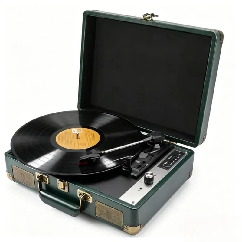 Tourne-disque vintage en rubis pour la maison, décoration de salon, phonographe stéréo vintage