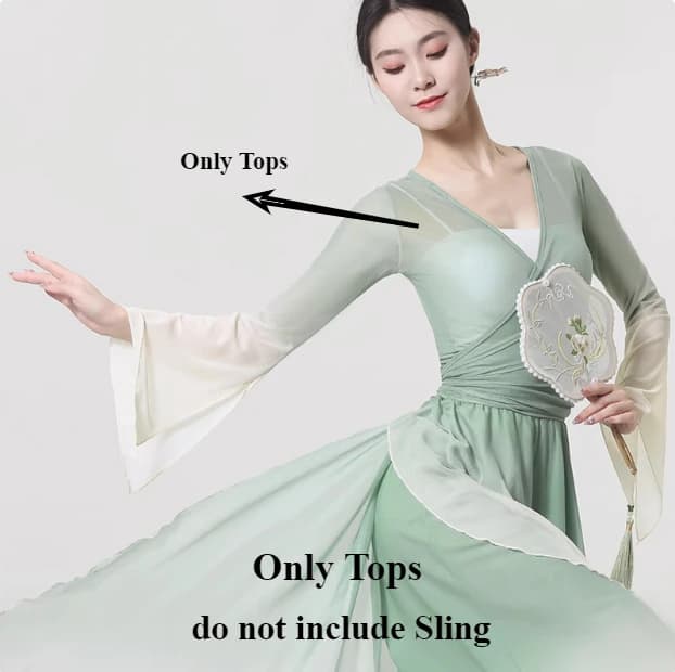 Danse classique Style ethnique scène Performance pratique robe fée Dancewear Folk Hanfu vêtements Ya
