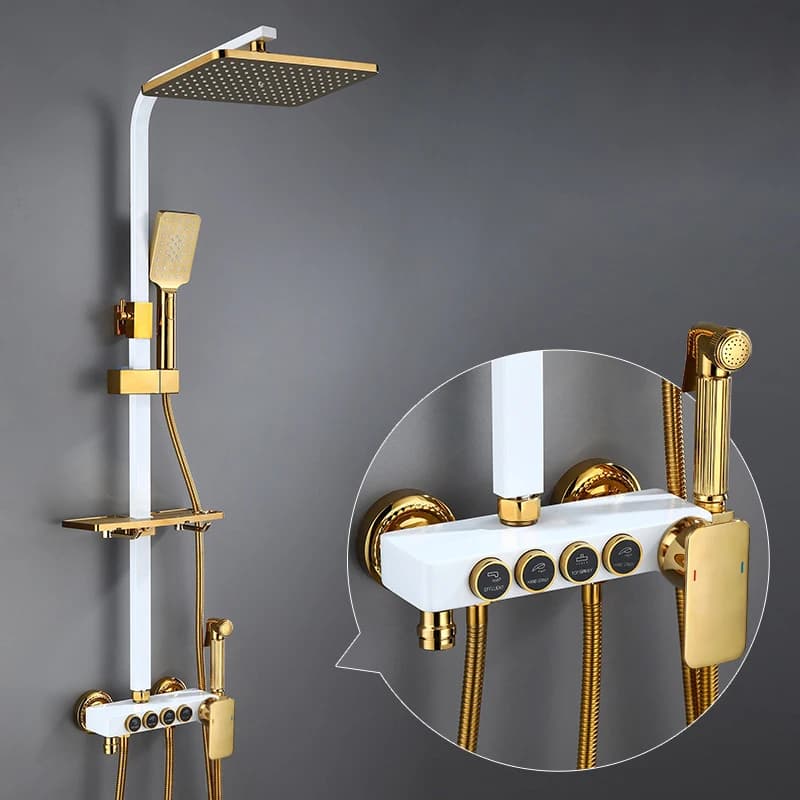 Ensemble de douche de salle de bains numérique thermostatique intelligent, pomme de douche de salle 